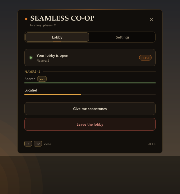 The host's lobby with the player list